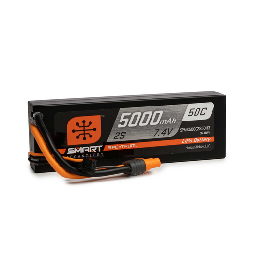 SPEKTRUM 5000MAH 7.4V SMART 50C IC3 LIPO BATTERY
