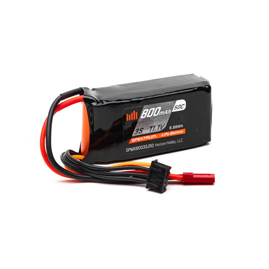 SPEKTRUM 800MAH 3S 11.1V 50C 18AWG SPMX800350SJ50