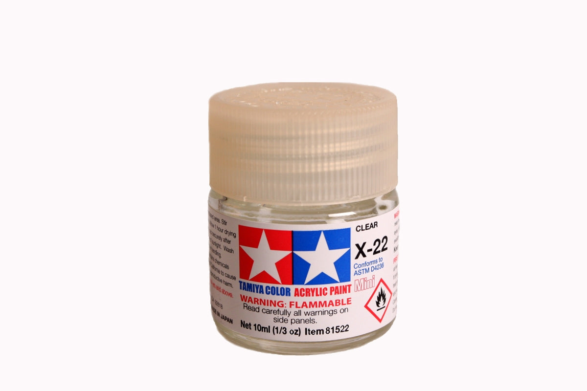 TAMIYA MINI ACRYLIC X22 CLEAR 10mL