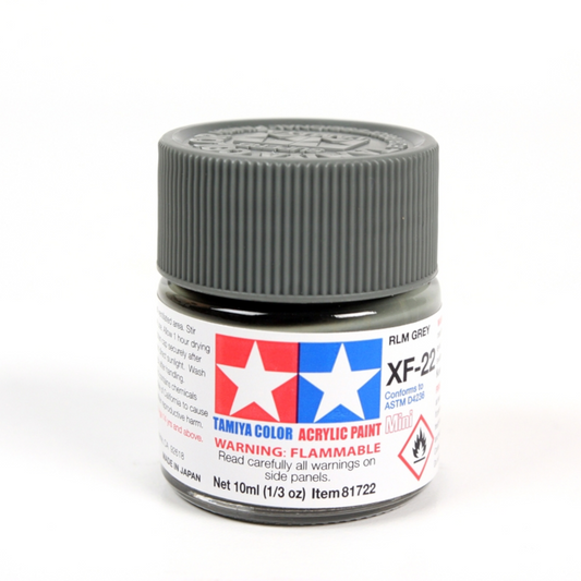 TAMIYA MINI ACRYLIC XF22 FLAT RLM GRAY 10mL BOTTLE