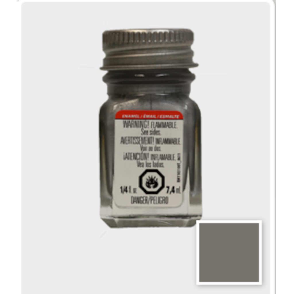 TESTORS METALLIC SILVER ENAMEL 1/4 OZ BOTTLE
