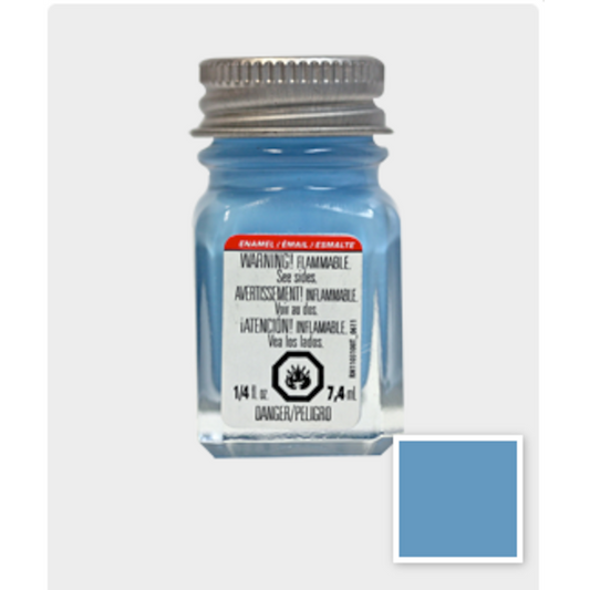TESTORS 1/4 OZ BOTTLE FLAT SKY BLUE ENAMAL PAINT