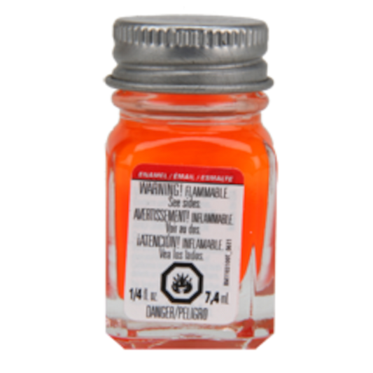 TESTORS FOURESCENT ORANGE ENAMEL PAINT 1/4oz