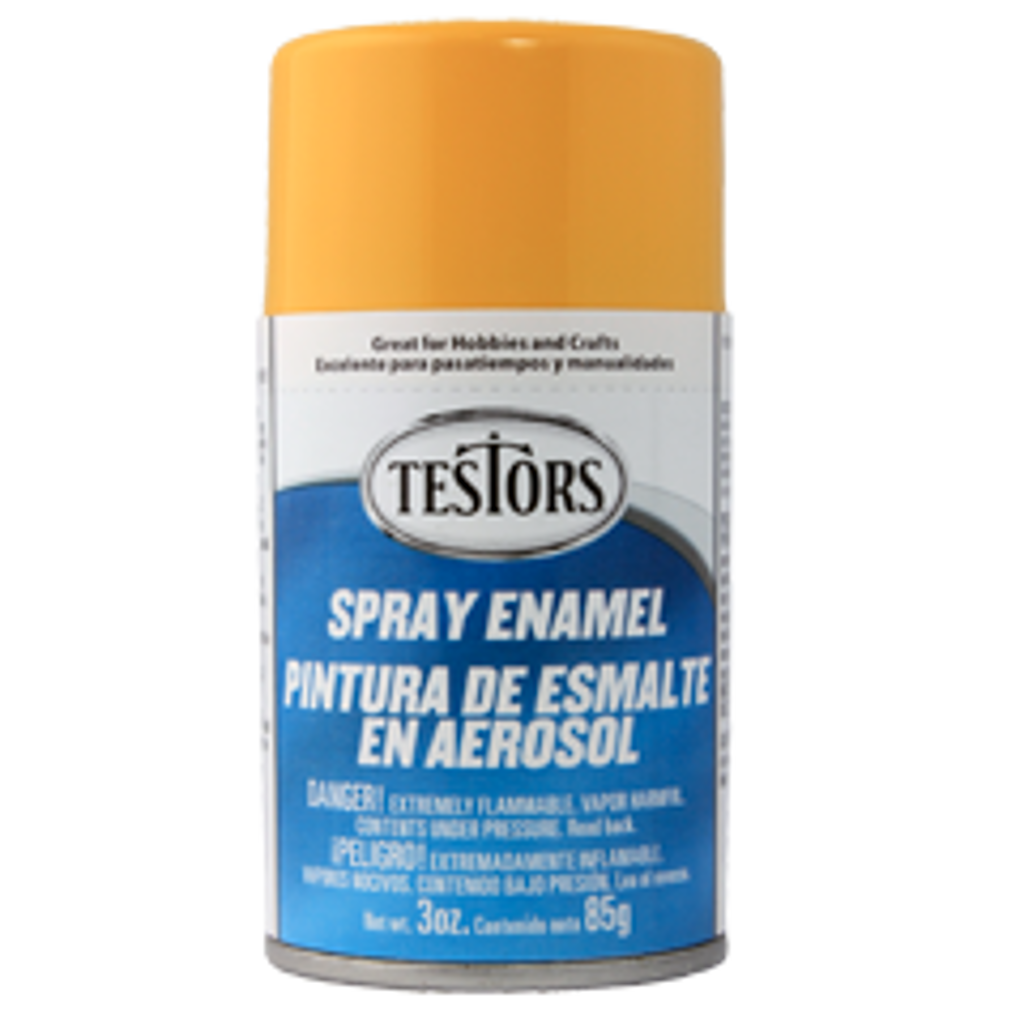 TESTORS GLOSS YELLOW SPRAY ENAMAL