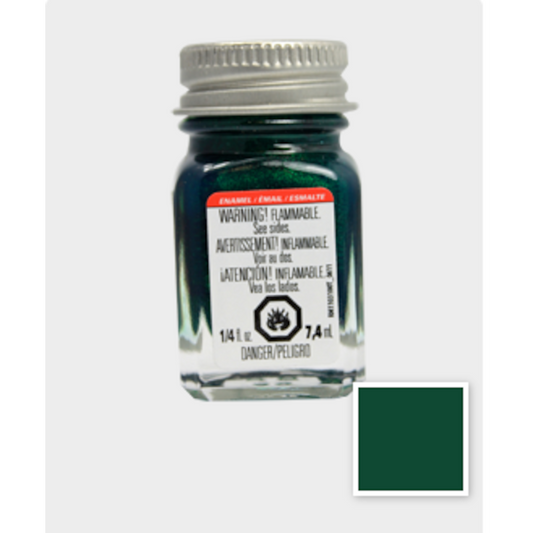 TESTORS GREEN METAL FLAKE ENAMEL 1/4 OZ BOTTLE