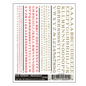 WOODLAND SCENICS RR ROMAN RED/GOLD DECALS