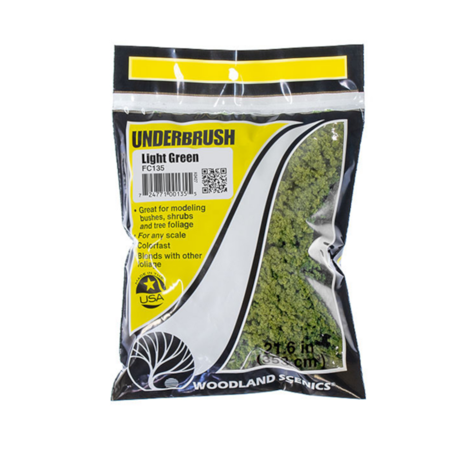 WOODLAND SCENICS LIGHT GREEN UNDERBRUSH