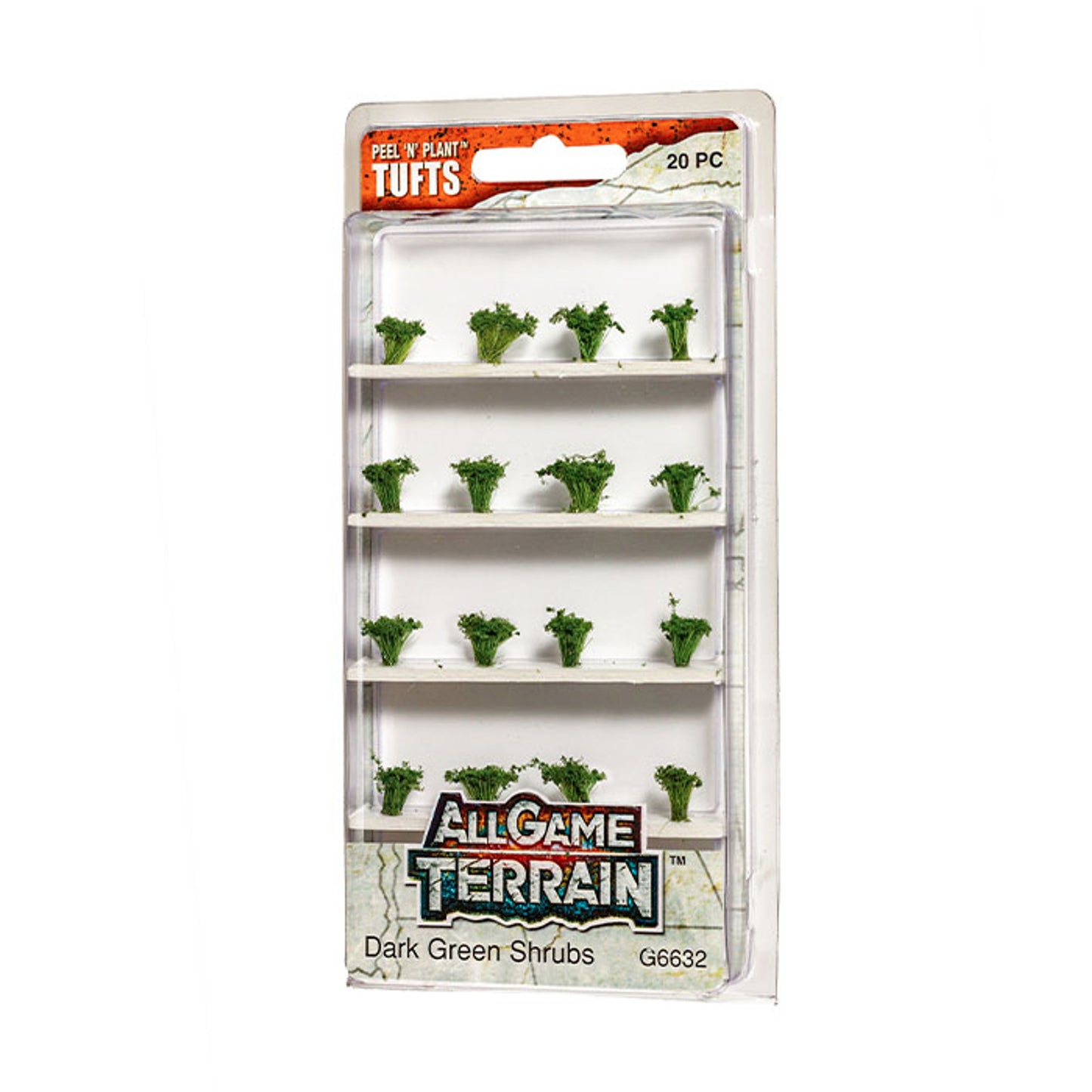 WOODLAND SCENICS ALL GAME TERRAIN DARK GREEN SHRUB TUFTS