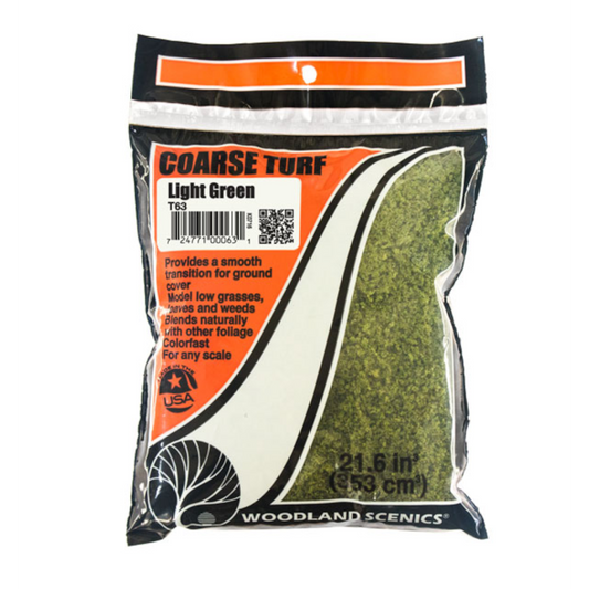 WOODLAND SCENICS COARSE TURF LIGHT GREEN
