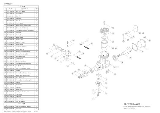 YS 45 2 CYCLE PARTS DIAGRAM