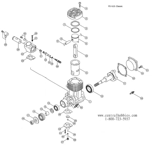 YS 61 CLASSIC PARTS LIST