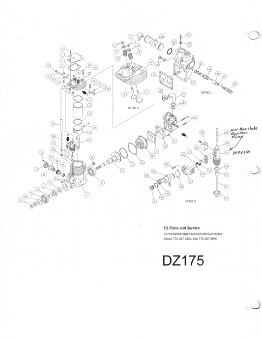 YS DZ175 PARTS LIST