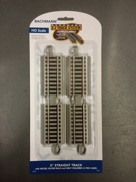 BACHMANN HO NICKEL SILVER EZ TRACK 3" STRAIGHT