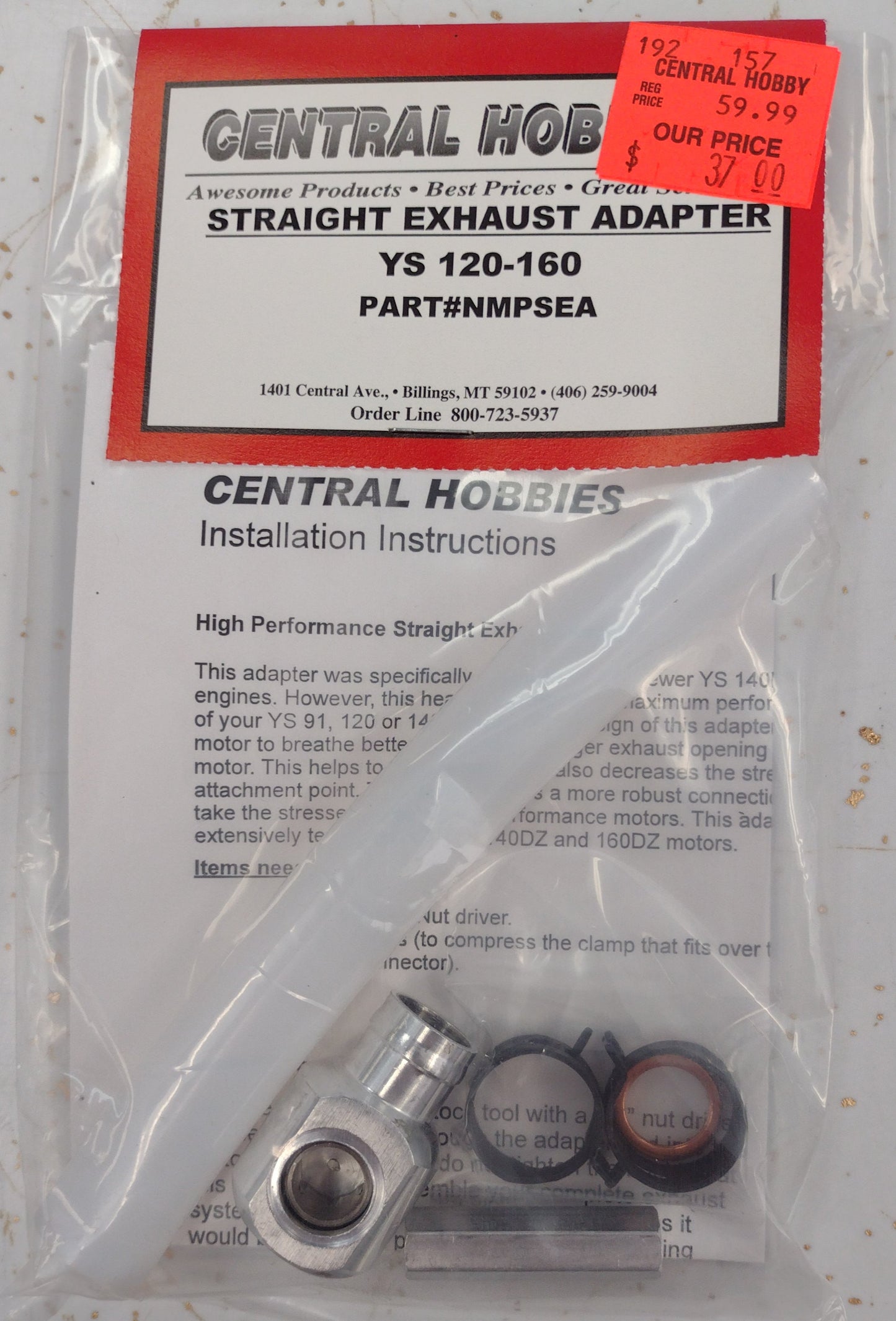 YS EXHAUST ADAPTER KIT, STRAIGHT YS91-200