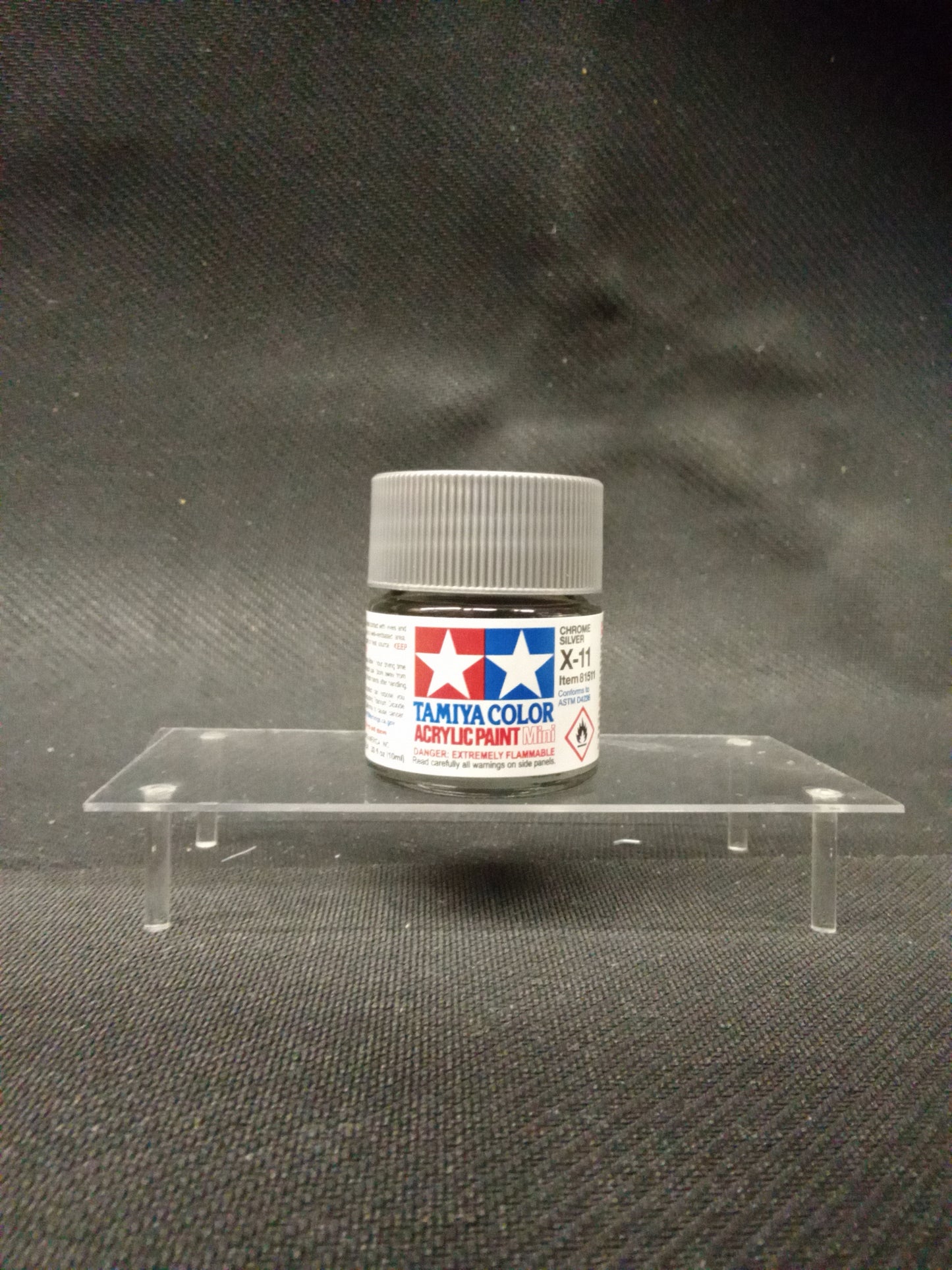 MINI ACRYLIC X11 CHROME SILVER 10ml BOTTLE