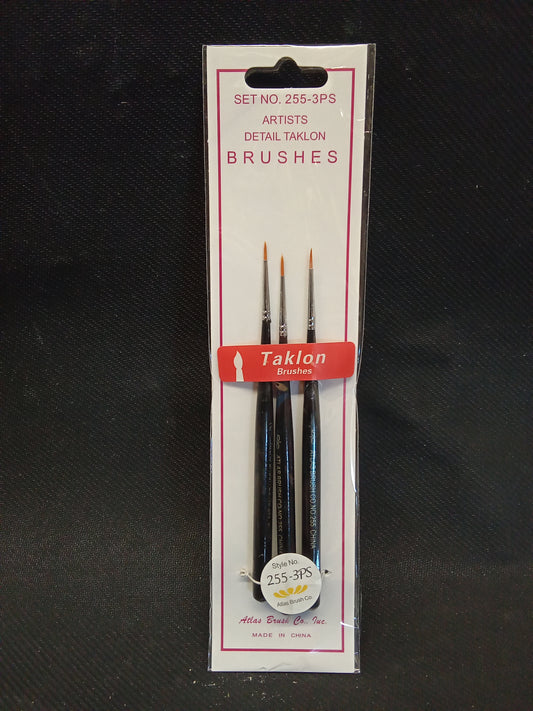 ATLAS BRUSH TAKLON DETAIL MINI BRUSH 3PC SET