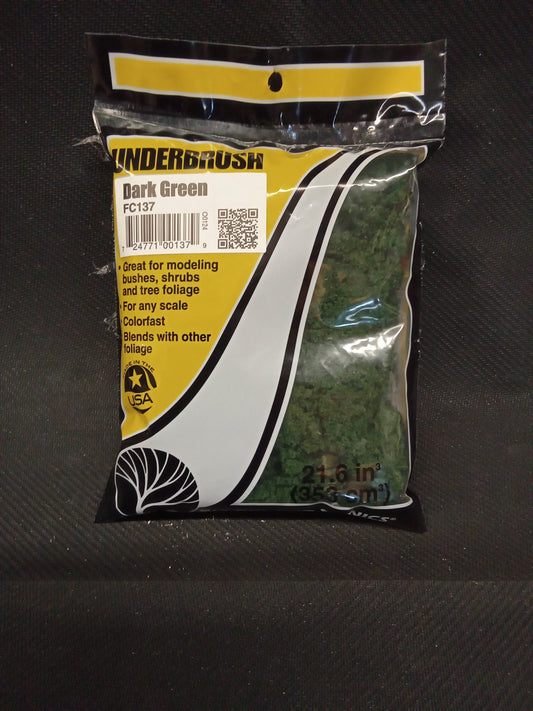 WOODLAND SCENICS DARK GREEN UNDERBRUSH