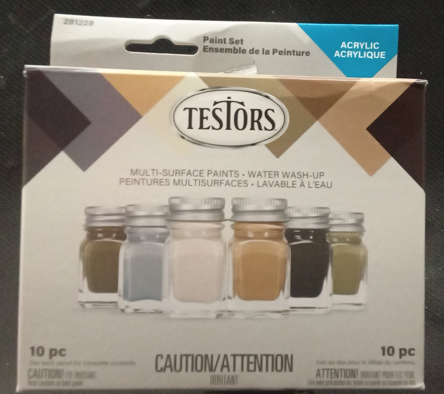 TESTORS ACRYLIC CAMOUFLAGE PAINT KIT 6PC