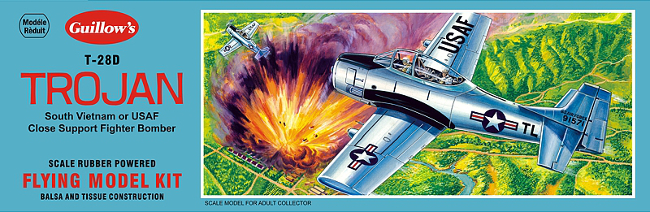 Guillows North American T-28 Trojan Balsa Wood Airplane Kit