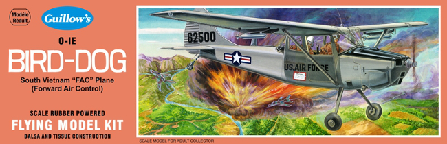 Guillows Cessna L-19 / O-1 Bir Dog Balsa Wood Model Airplane Kit