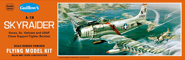 Guillows Douglas A-1H Skyraider Balsa Wood Model Airplane Kit