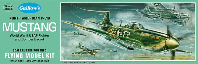 Guillows P-51 Mustang Balsa Wood Airplane Kit