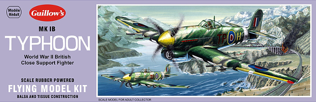 Guillows Hawker Typhoon MK IB Balsa Wood Airplane Kit